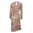 thumbnail image 2 of eVogues Plus Size Sheer Floral Print Mesh Evening Party Maxi Dress Pink, 2 of 4
