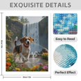 thumbnail image 3 of Diamond Art Kit for Adults, Dog Waterfall Rainbow Flowers Garden Diamond Painting for Adults Beginners, 5D DIY Diamond Art Painting Kits, Colorful Diamond Painting Craft for Home Decor 12x16, 3 of 7