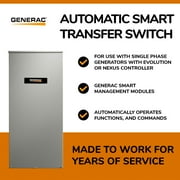 Generac 200 Amp Single Phase Automatic Smart Transfer Switch w/ Power Management