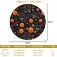 thumbnail image 3 of Basketball and Hoop Black Pattern Round Tablecloth 60"x60", Wrinkle Resistant Wipeable Table Cover for Kitchen Dining Room Picnic Patio and Party, 3 of 6