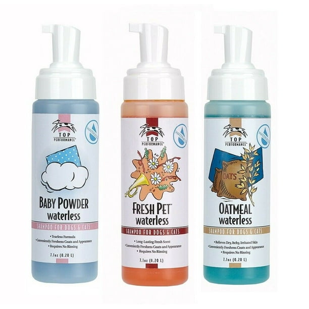 Waterless Pet Shampoo Foam Rinse less Dog Grooming 7.1oz Bottle Choose