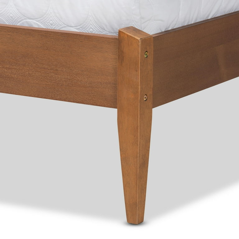 Baxton Studio Lenora Mid-Century Modern Beige Fabric Upholstered and Walnut Brown Finished Wood King Size Platform Bed Baxton Studio Lenora Mid-Century Modern Beige Fabric Upholstered and Walnut Brown Finished Wood King Size Platform Bed