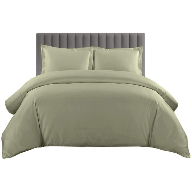 800 TC 100% Egyptian Cotton Duvet Cover Zipper Closur Ultra Soft Durable and Fade Resistant Solid Pattern