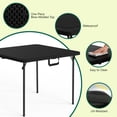 thumbnail image 3 of HaiCube 36-Inch Folding Table, Heavy Duty HDPE Portable Card Table, 300lb Capacity, No Assembly, Waterproof for Camping, Picnic, Party, Black, 3 of 8