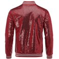 thumbnail image 3 of Allthemen Mens Sequins Casual Zipper Party Bomber Jacket, 3 of 4