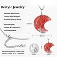 thumbnail image 7 of Bestyle Birthstone Necklace for Women Tree of Life Moon Pendant Synthetic Cherry Quartz Healing Crystal Necklaces July Mother's Day Gifts, 7 of 7