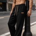 thumbnail image 6 of SOOMLON Viscose Pants for Men Big and Tall Long Pants Loose Elastic Waist Drawstring Trousers Cooling Draped Pants, 6 of 8