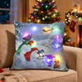 thumbnail image 4 of SLYNSHome Christmas Throw Pillow Cover with LED Lights,Light-up Winter Pillow Cases 18x18 inch Pillowcase Holiday Cushion Case for Couch Bed Sofa Decor, 4 of 7