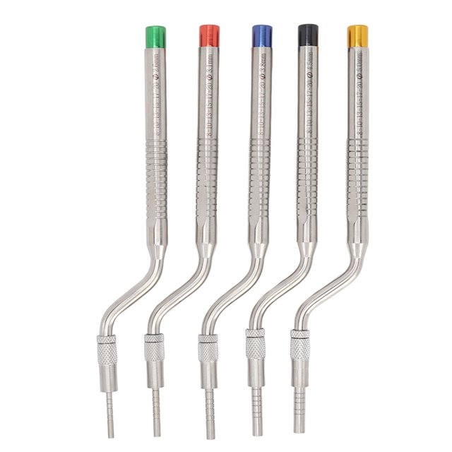 Instrumento de osteotomo para implante Dental, punta cóncava de acero inoxidable para clínica, 5 uds.