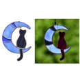 thumbnail image 4 of Lindo gato luna colgante hogar jardín decoración colgante adornos sala de estar bebé azul, 4 of 9