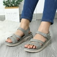thumbnail image 3 of IUJSOY Womens Platform Sandals Comfort Open Toe Summer Dress Shoes Lightweight Slingback Flats, 3 of 8