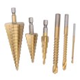 thumbnail image 2 of HSS Drill Bit Set, Wear Resistant High Hardness Step Drilling Bits Quick Change Prevent From Slipping Quick Drilling  For Carpenter For Wood For Reaming, 2 of 8