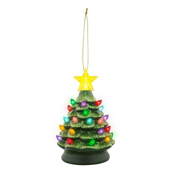 l’arbre en céramique de 5 po à DEL de Mr. Christmas en vert