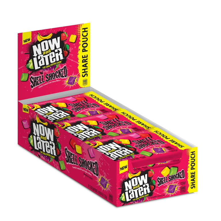  Now & later Shell Shocked Mixed Fruit Candy, 3.5 Ounce, Pack  of 18 : Grocery & Gourmet Food