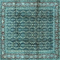 thumbnail image 1 of Ahgly Company Indoor Square Persian Light Blue Traditional Area Rugs, 7' Square, 1 of 4