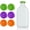 Three colours, variant on 6 Pack Reusable Silicone Milk Bottle Caps, 48mm Airtight Replacement Lids, Multi-Color Leak Proof Jug Covers