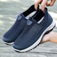 thumbnail image 7 of Domuza Mens Thick-Soled Mesh Breathable Casual Shoes Slip-On Soft Sole Sports Shoes with Ortho Arch Support Anti-Slip Properties Suitable Blue 9.5 (EU-44), 7 of 7