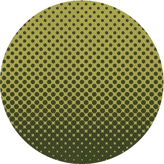 Ahgly Company Machine Washable Indoor Square Transitional Dark Forest Green Area Rugs, 3' Square