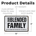 thumbnail image 2 of Our Blended Family 8 Inch x 12 Inch Novelty Plastic Sign Different Roots One Home Durable Weatherproof Perfect for Living Rooms Hallways Family Rooms Fun Gift for Blended Families, 2 of 6
