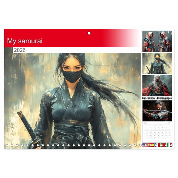 My samurai (Monthly Wall Calendar 2026 11.7 x 16.5 (open)), CALVENDO 14 Month Calendar