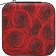 thumbnail image 2 of Coolnut Leather Jewelry Box Romantic Red Rose Portable Mini Jewelry Storage Bag for Travel, Small Ring Case Earrings Organizer Necklaces Box for Women Girls Women Gifts, 2 of 7