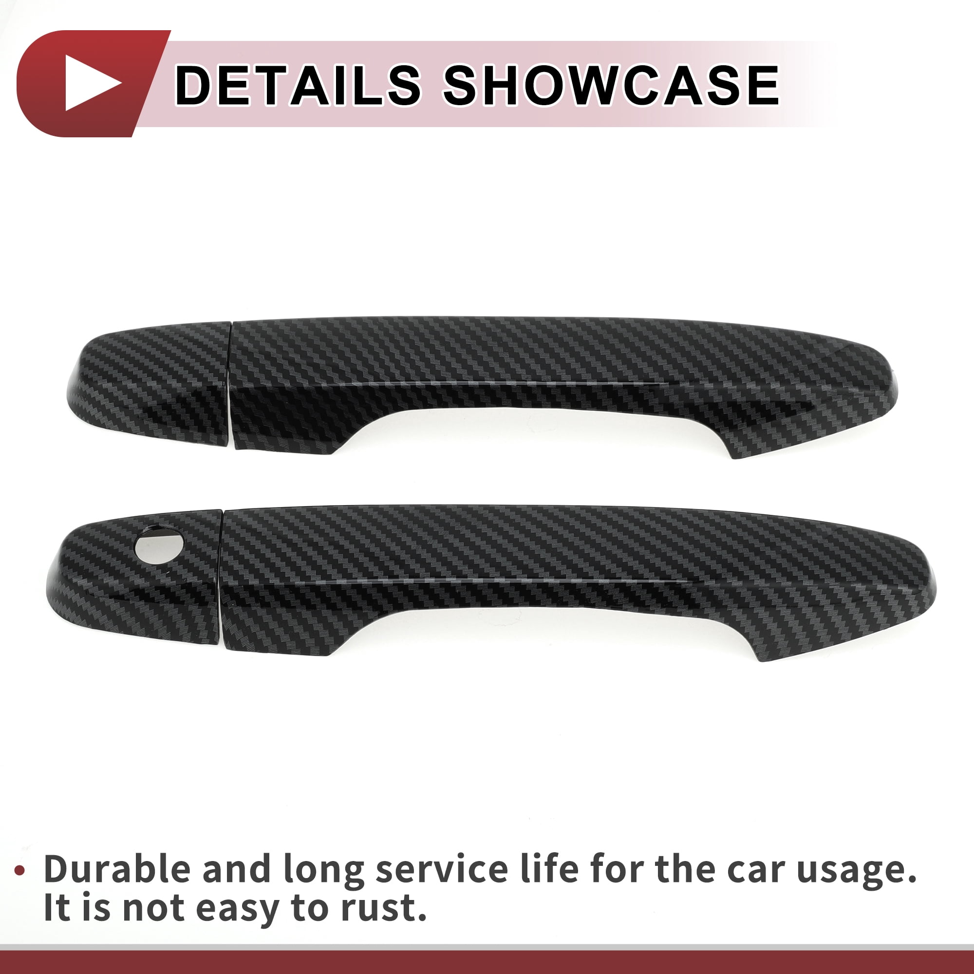 Unique Bargains 1Set Car Door Handle Cover for Honda CR-V 2012-2016 Outside Black ABS