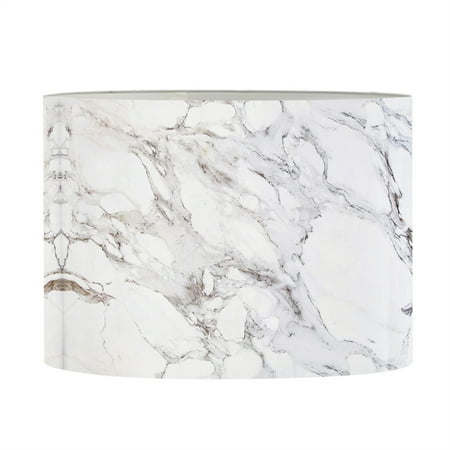 

Xoenoiee Lampshade for Floor Light Table Lamp Pendant Light Home Decor PVC Drum Lamp Shade Marble Large Size 17 x 10.4
