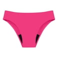 thumbnail image 6 of NMMUED Mid Waisted Bikini Bottoms for Women - Full Coverage Bathing Suit Swimsuit Basic Swim Briefs Hot Pink M, 6 of 7