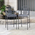 thumbnail image 2 of International Caravan Mandalay 3 Piece Iron Patio Pub Set in Black, 2 of 5