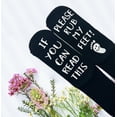 thumbnail image 4 of "If You Can Read This, Please Rub My Feet" Funny Cozy Cotton Socks for Men & Women, Mom & Dad, New Mom, Pregnant Women, Many Options Available, 4 of 4