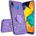 thumbnail image 2 of For Samsung Galaxy A30 / A20 Case,Ring Kickstand Glitter Cute Bling Cover for Girls Women Diamond Sparkly Compatible Case for For Samsung Galaxy A20 / A30 / A205U Phone Cases - Purple, 2 of 5