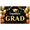 1A, variant on Black Background Graduation Banner with Golden Balloons Star Decors Congratulations Grad Party Supplies Photography Props Backdrop Decoration