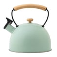 thumbnail image 1 of Bouilloires extérieures, grade alimentaire efficace siffler la poignée de bois de bouilloire en acier inoxydable compact pour la randonnée pour les voyages, 1 of 8