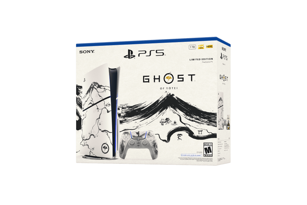 Pack Console Sony PS5 Slim Edition Standard Blanc Et Noir Ghost Of Yotei Clair Obscur Expedition 33