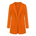 thumbnail image 1 of Chaqueta de mujer, chaqueta de trabajo con solapa, conjunto ligero, trajes casuales, ropa holgada, para proteger abierto y elegante para la calle - Naranja 4XL Yinane Traje de rebeca de mujer, 1 of 7