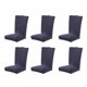 thumbnail image 1 of Bewildely 6 pack/lote fundas para sillas adicionales hechas con poliéster para una sensación suave y cómoda fundas para asientos de sillas Decoración del hogar Azul oscuro, 1 of 6