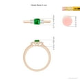 thumbnail image 6 of ANGARA Natural Square Emerald and Princess Diamond Three Stone Engagement Ring in 14K Rose Gold for Women (Size-4mm) | May Birthstone, Anniversary, Jewelry Gift for Women | Natural Emerald Ring, 6 of 10