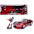 thumbnail image 1 of 1969 Chevrolet Corvette Stingray con Harley Quinn Diecast Figurine \ DC Comics \ Series 1/24 Diecast Model Car de Jada "" " Jada Toys JA31196, 1 of 1