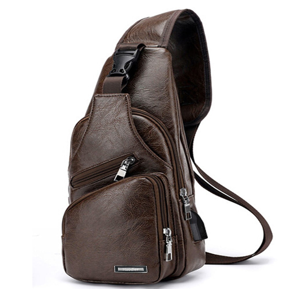 Men‘’s Shoulder Bag Charging Bag Sports Usb Chest Bag Outdoor Package - 0 - 0