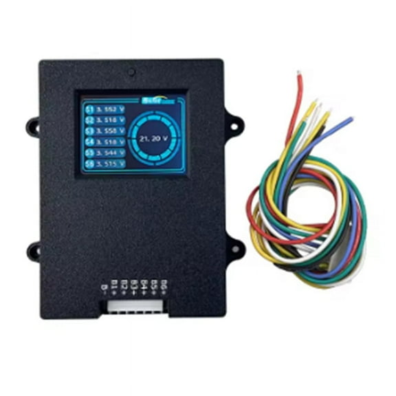 5A LTO Active Balancer 6S with Voltage Dispaly 12V Lithium Battery Energy Transfer Active Equalizer,1 * active balancer,Black