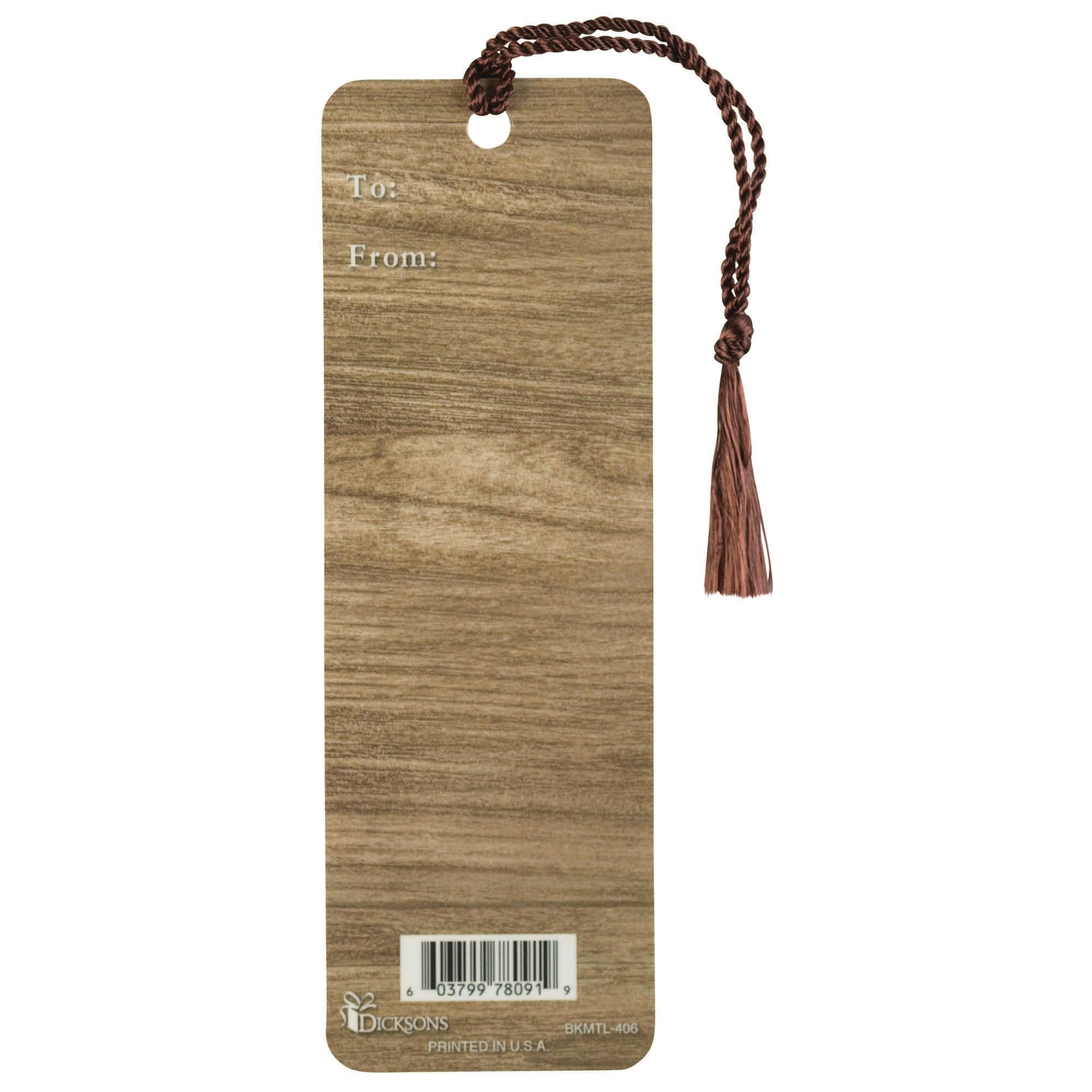 Dicksons My First Communion Encouraging Verse Woodgrain Finish White 6 x 2 Paper and Tassel Tassel Decoration Bookmark Pack of 12