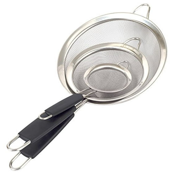 Cucinare Food Strainer Set- Premium Stainless Steel Fine Mesh ... Cucinare Food Strainer Set- Premium Stainless Steel Fine Mesh ...