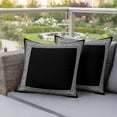 thumbnail image 5 of Pack of 2 Outdoor Pillow Covers 18x18 Inch Waterproof Black Geometric Throw Pillow Covers,Decorative Couch Pillow Shams Protectors Country Farm Traditional Chinese Tile Patio Cushion Pillowcases, 5 of 8