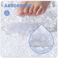 thumbnail image 5 of PABUBE Bathroom Rugs 20"x32", Absorbent Bath Mats Rugs for Bathroom Floor Non Slip Non Skid, Soft Shag Microfiber Machine Washable Shower Bath Mat for Bathroom Decor, White, 5 of 9
