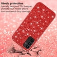thumbnail image 4 of Compatible with Samsung S24 Plus Case Glitter Shockproof, Phone Samsung Galaxy S24 Plus Case Bling Sparkly TPU and PC Silicone Shiny Girl Women Thin Protective Cover (Red), 4 of 14