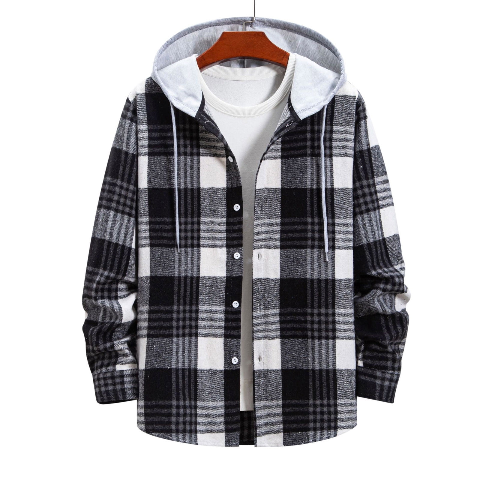 XFLWAM Men Long Sleeve Quilted Lined Flannel Shirt Jacket with Hood Button-Down Flannel Plaid Hoodie Shirt Lightweight Jacket Red L - Walmart.com XFLWAM Men Long Sleeve Quilted Lined Flannel Shirt Jacket with Hood Button-Down Flannel Plaid Hoodie Shirt Lightweight Jacket Red L - Walmart.com