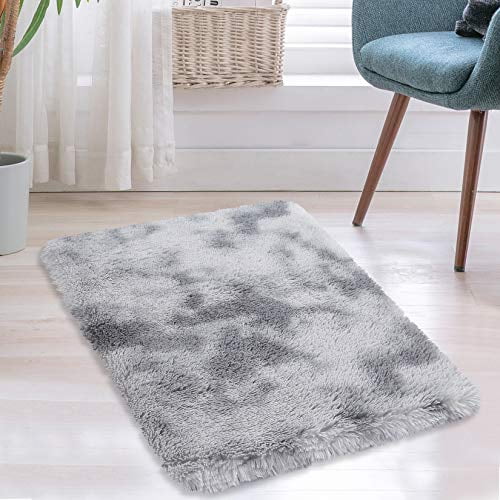 Fluffy Area Rug, Modern Abstract Fluffy Area Rug Indoor Soft Area Rug