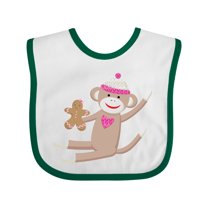 Inktastic Sock Monkey Gingerbread Boys or Girls Baby Bib