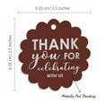 thumbnail image 6 of Inkdotpot Silver Foil Paper Hang Tags Thank You For Celebrating With Us Bridal Shower-Baby Shower-Retirement-Wedding-Birthday Favor Tags 100 Piece, 6 of 7