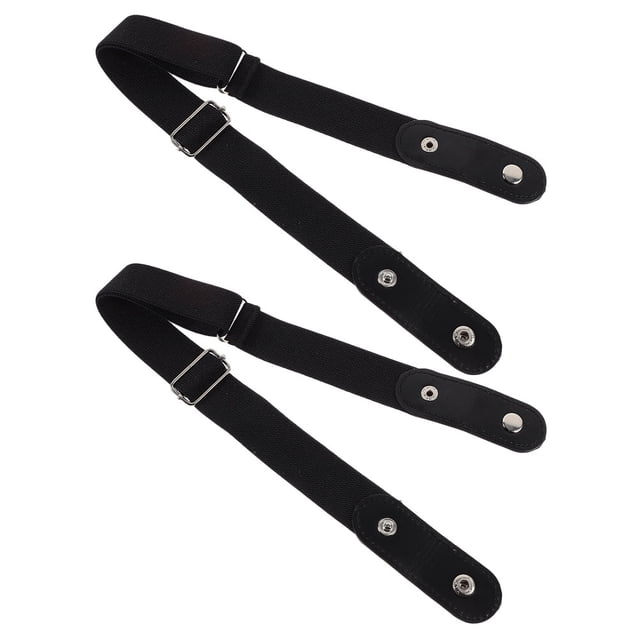 ADDHAT 2Ud Cinturón Elástico Invisible Sin Negro Soft Para Jeans Y Casual